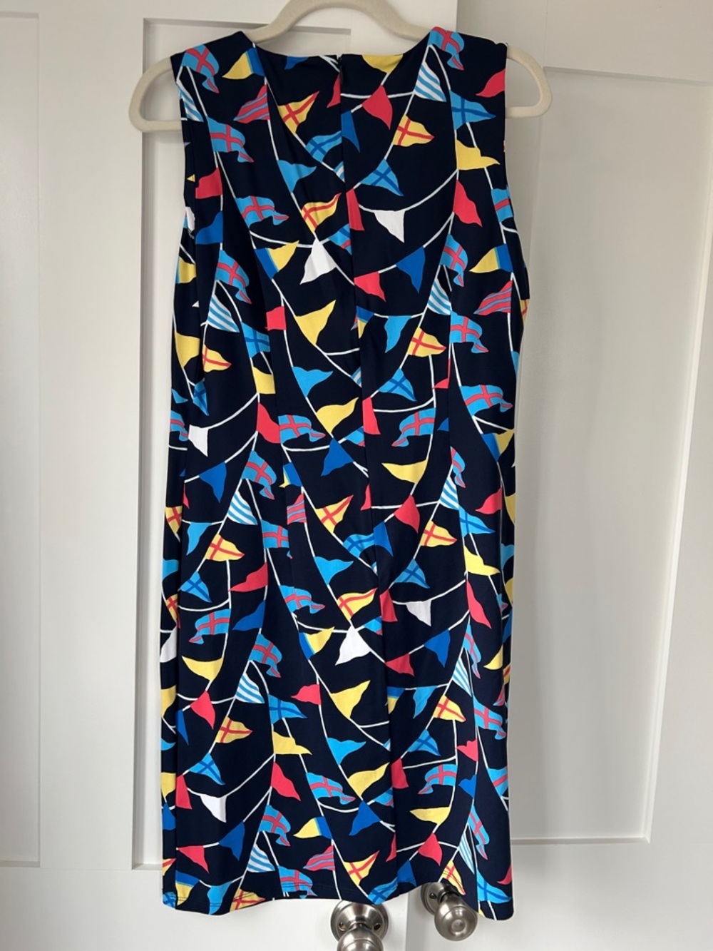 JMcLaughlin Sleeveless Navy Nautical flag shift dress - Picture 2 of 2